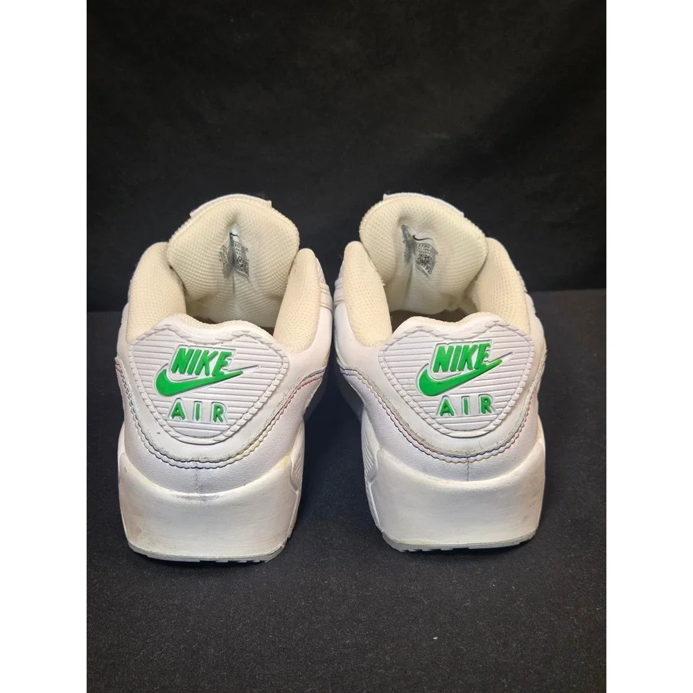 Nike Air‎ Max 90 GS White Multi Color Triple Swoosh DN3730-100 Kids Size 3.5Y